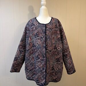 Vintage Paisley Patterned quilted Jacket